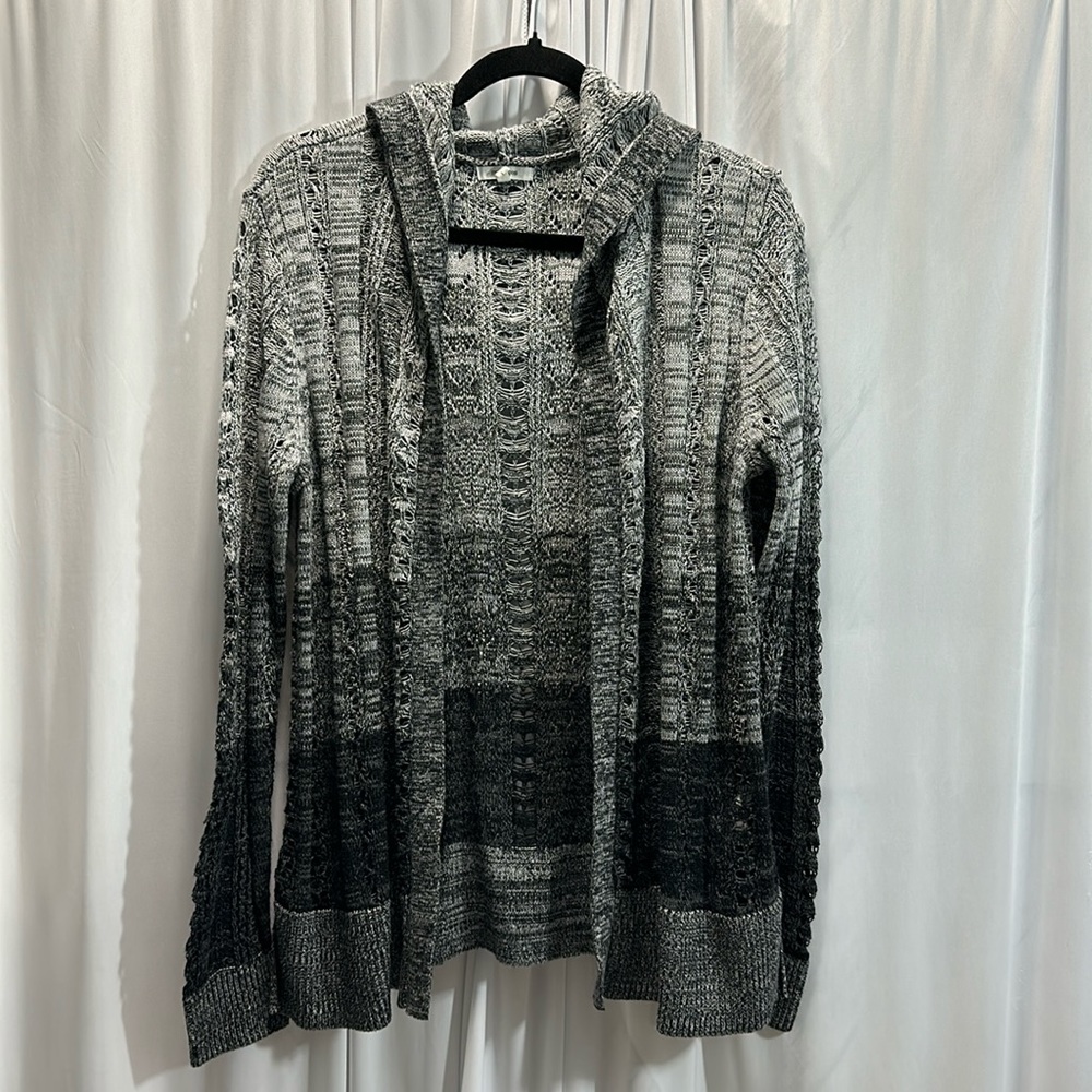 Maurices Black and Gray Women's Cardigan